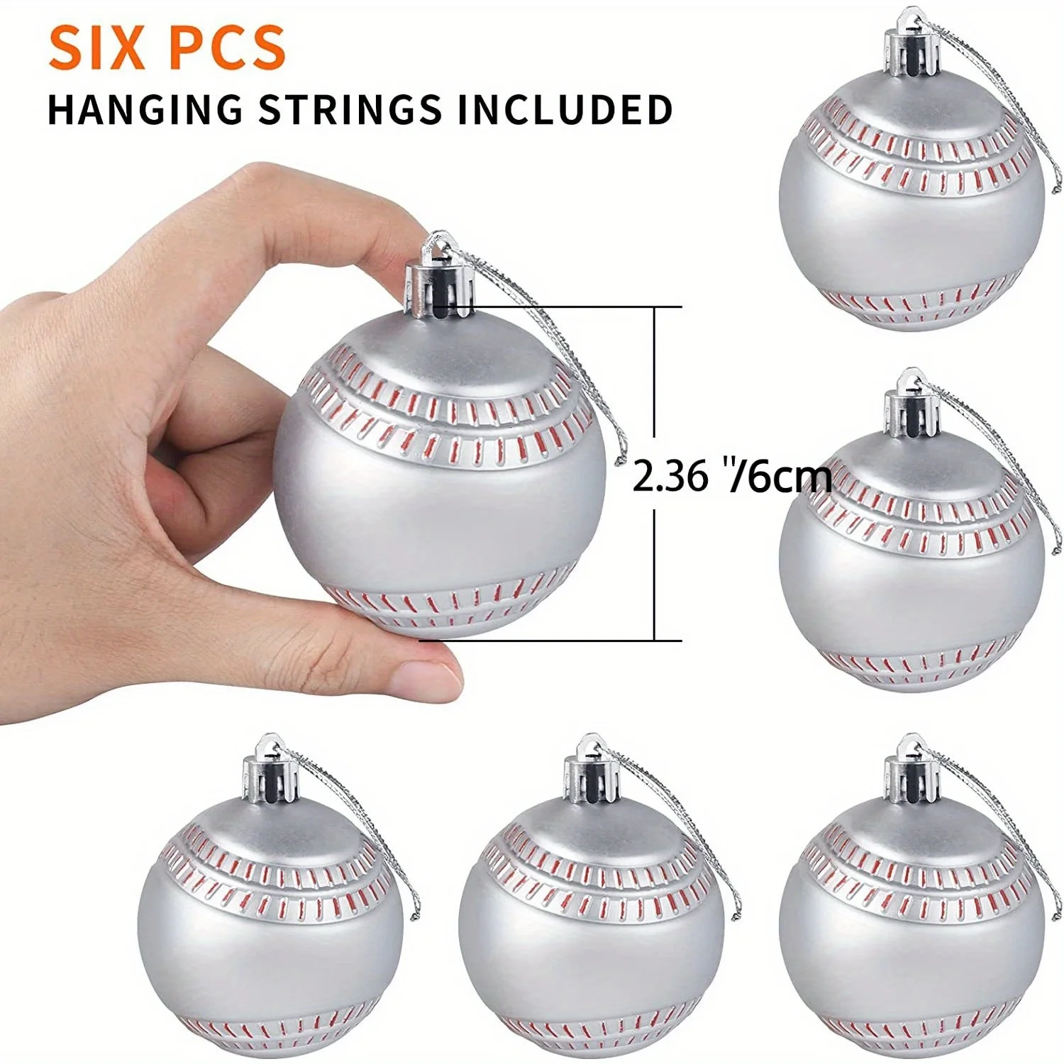 6 шт., подвески в виде футбольного мяча