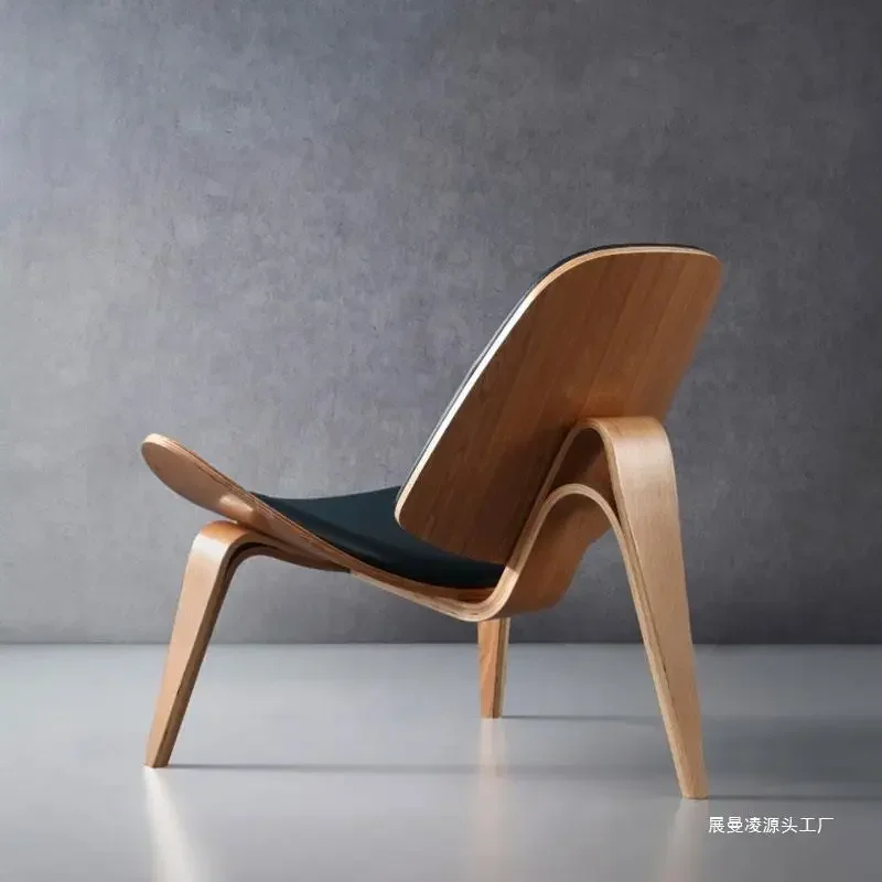 REPRODUCTION เก้าอี้ Wegner Shell, ห้องนอนและห้องนั่งเล่นเก้าอี้สํานักงาน, เก้าอี้โซฟาพักผ่อน, เฟอร์นิเจอร์ออกแบบศิลปะย้อนยุคเดนมาร์ก