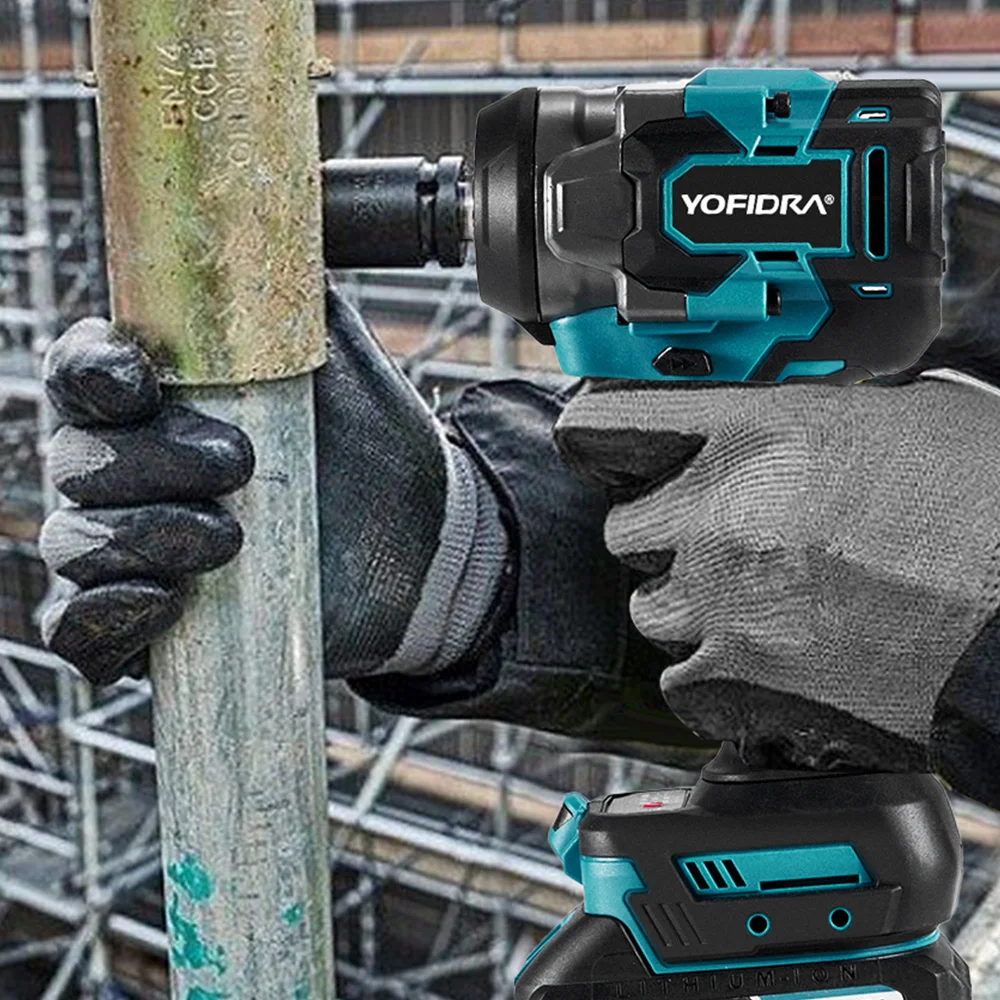 YOFIDRA 5 Marce 1200N.M Torque Brushless Chiave Elettrica Cordless Cacciavite Per Auto Utensili Elettrici Domestici Per Makita Batteria Spille