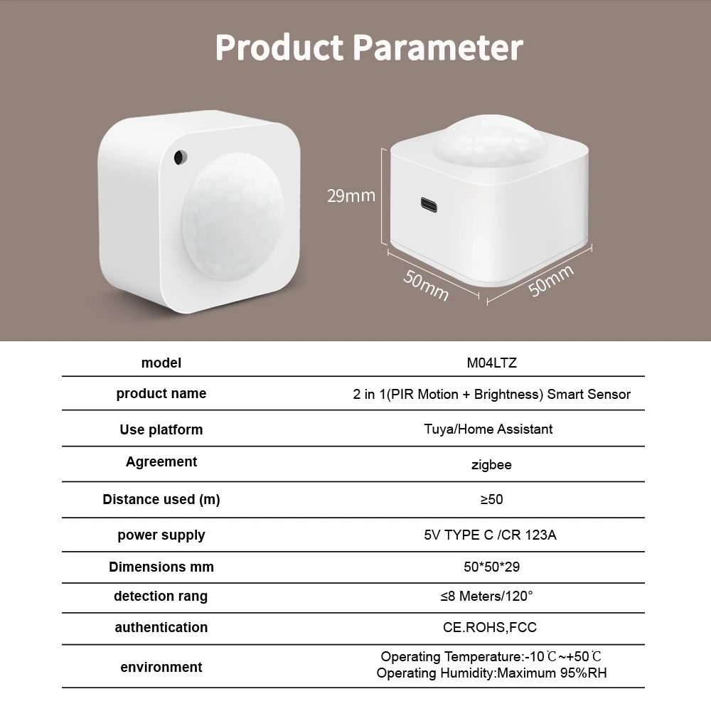 tuya ZigBee 2in1 PIR умный датчик движения яркости детектор движения человека встроенный датчик света работает с домашним помощником