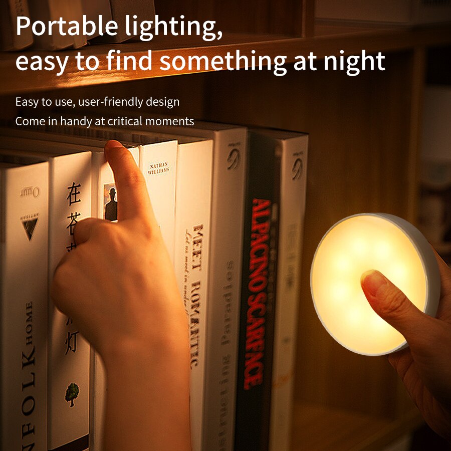 Wiederaufladbare LED-Unterschrankleuchten, Bewegungsmelder, Nachtlicht, intelligente Lampe, Treppe, Schrank, Kleiderschrank, Küche, Licht, Schlafzimmer-Dekoration