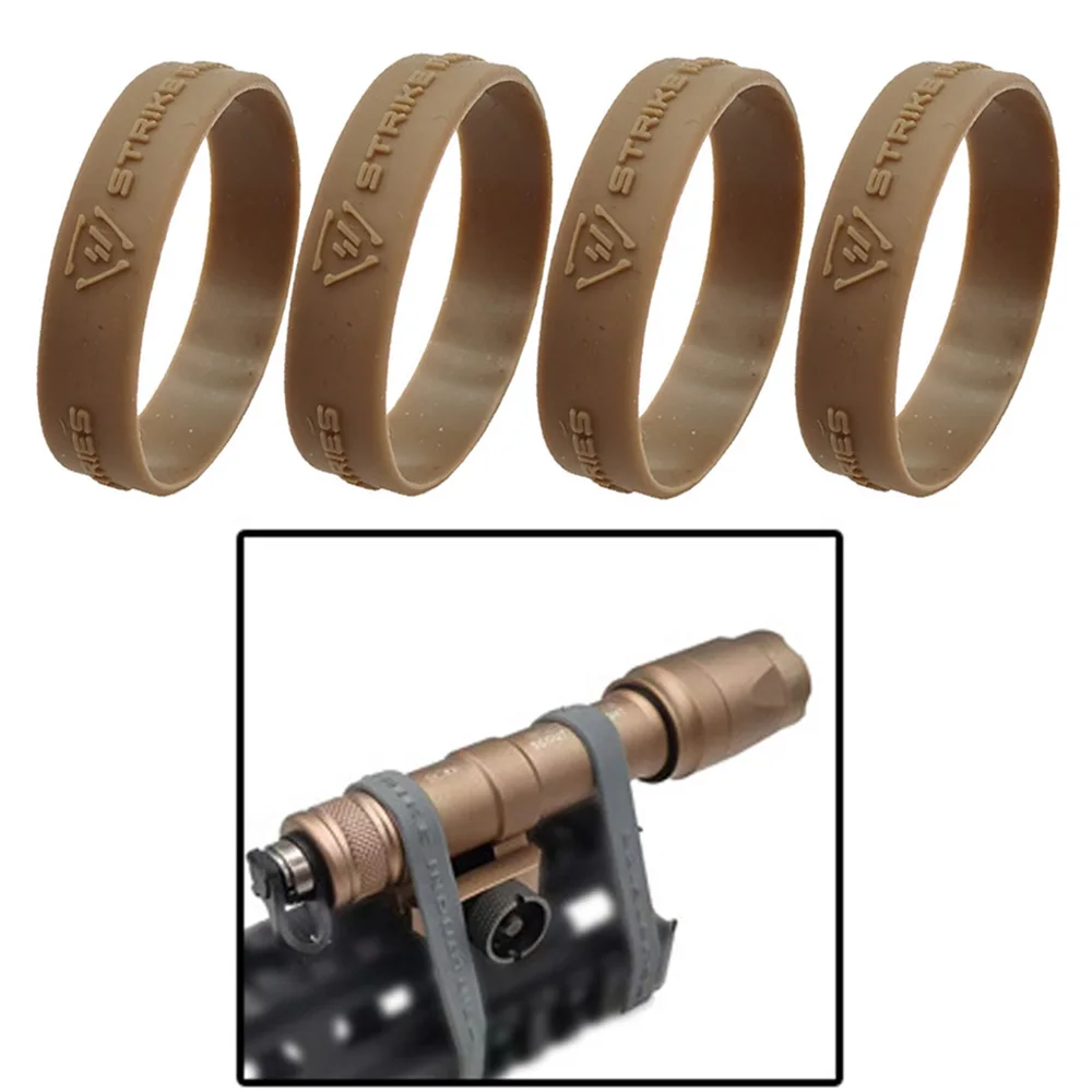 4 unids/lote anillo de goma elástico de alta resistencia caza Airsoft Rifle banda de goma para DBAL A2 PEQ15 linterna láser vista