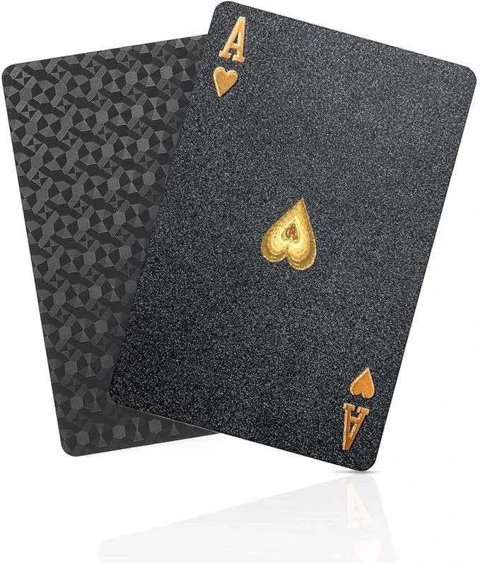 カラーブラックゴールドトランプゲームカードグループ防水ポーカースーツマジック Dmagic パッケージボードゲームギフトコレクション