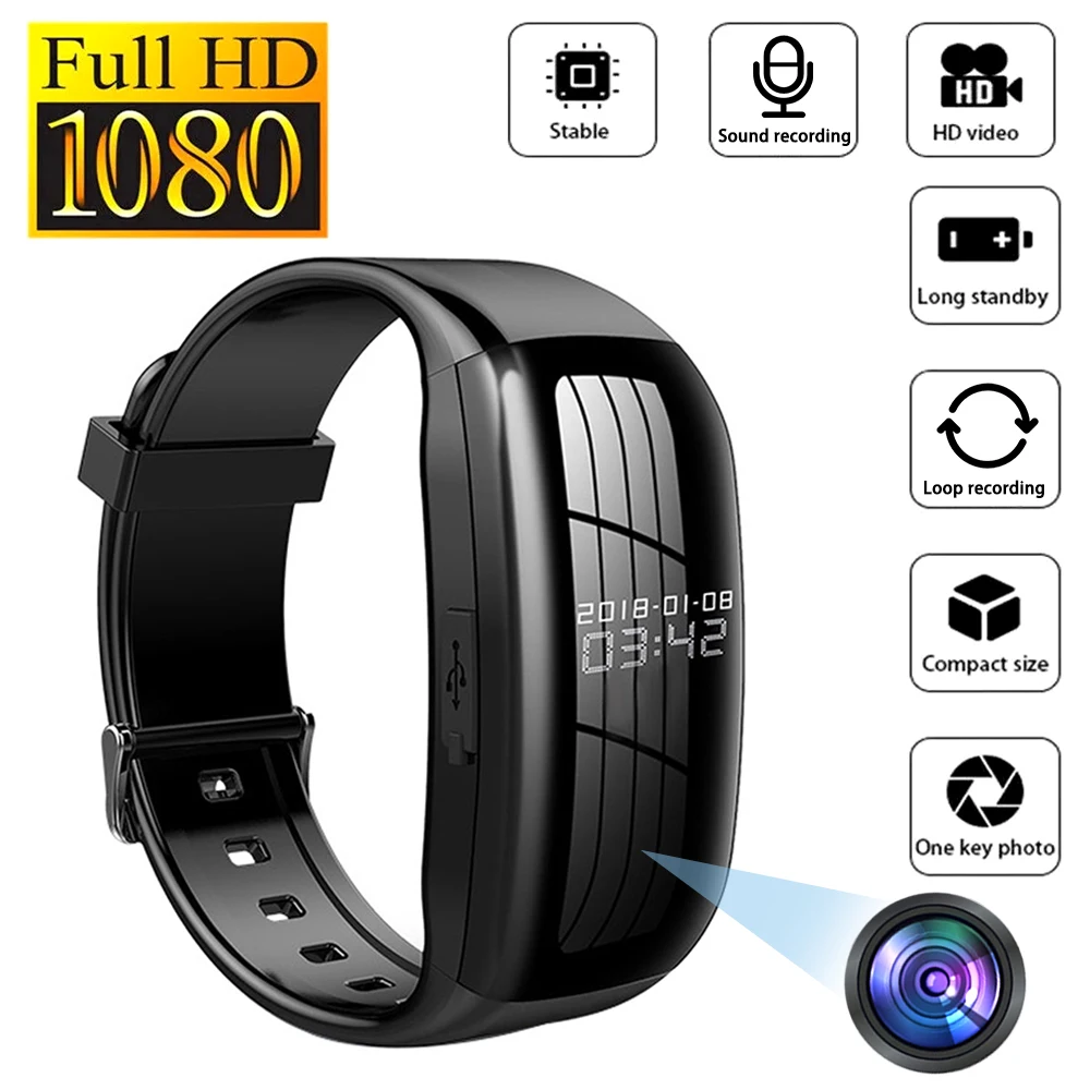 8-256GB Video Mini Cámara Reloj de Audio Grabadora de Voz Pulsera USB Flash Driver Dictáfono Ruido Reducir la Grabación de Sonido