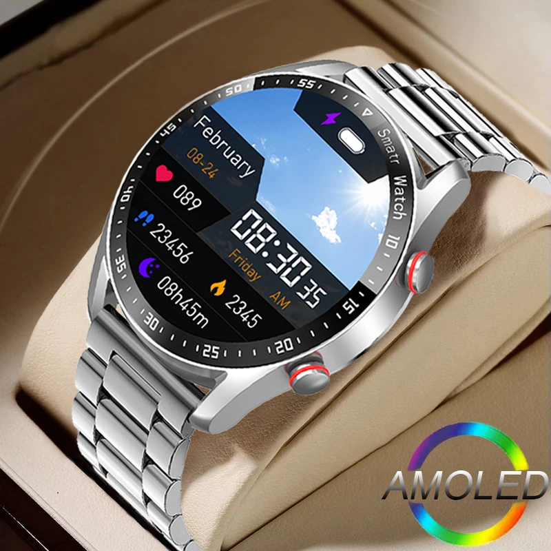 ChiBear Novo 1.53 polegadas Bluetooth Chamada Relógio Inteligente Homens Modo Multi-Sport Freqüência Cardíaca Monitoramento de Saúde À Prova D 'Água Negócios Smartwatch