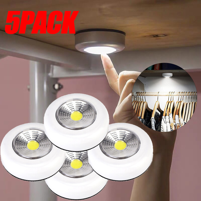 Miniluz LED nocturna táctil con batería, armarios, muebles, dormitorio, cabecera, prensa manual, lámparas de noche, iluminación de cocina, 1/2/3/5 Uds.