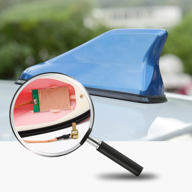 16 cm Universal Carbon Look Auto Dach Top Mount Shark Fin Antenne Antenne Topper Auto Radio AM FM Antenne signal Verstärker