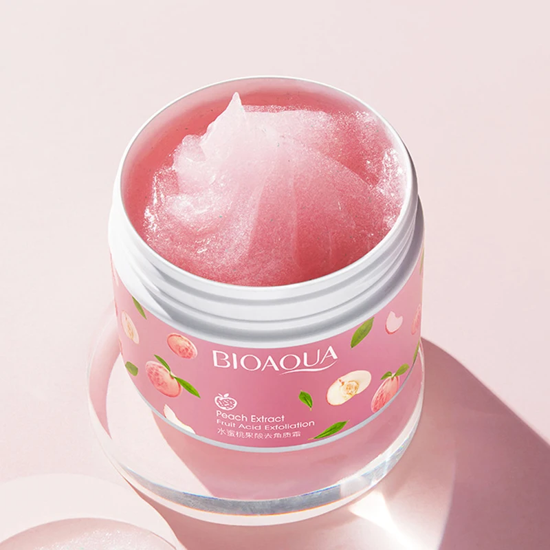 BIOAQUA 허니 피치 엑스 폴리 에이 팅 크림 페이셜 스크럽 엑스 폴리 에이 팅 바디 스크럽 모이스춰 라이징 뉴 리싱 엑스 폴리 에이 팅 스킨 케어 엑스 폴리 에이 팅