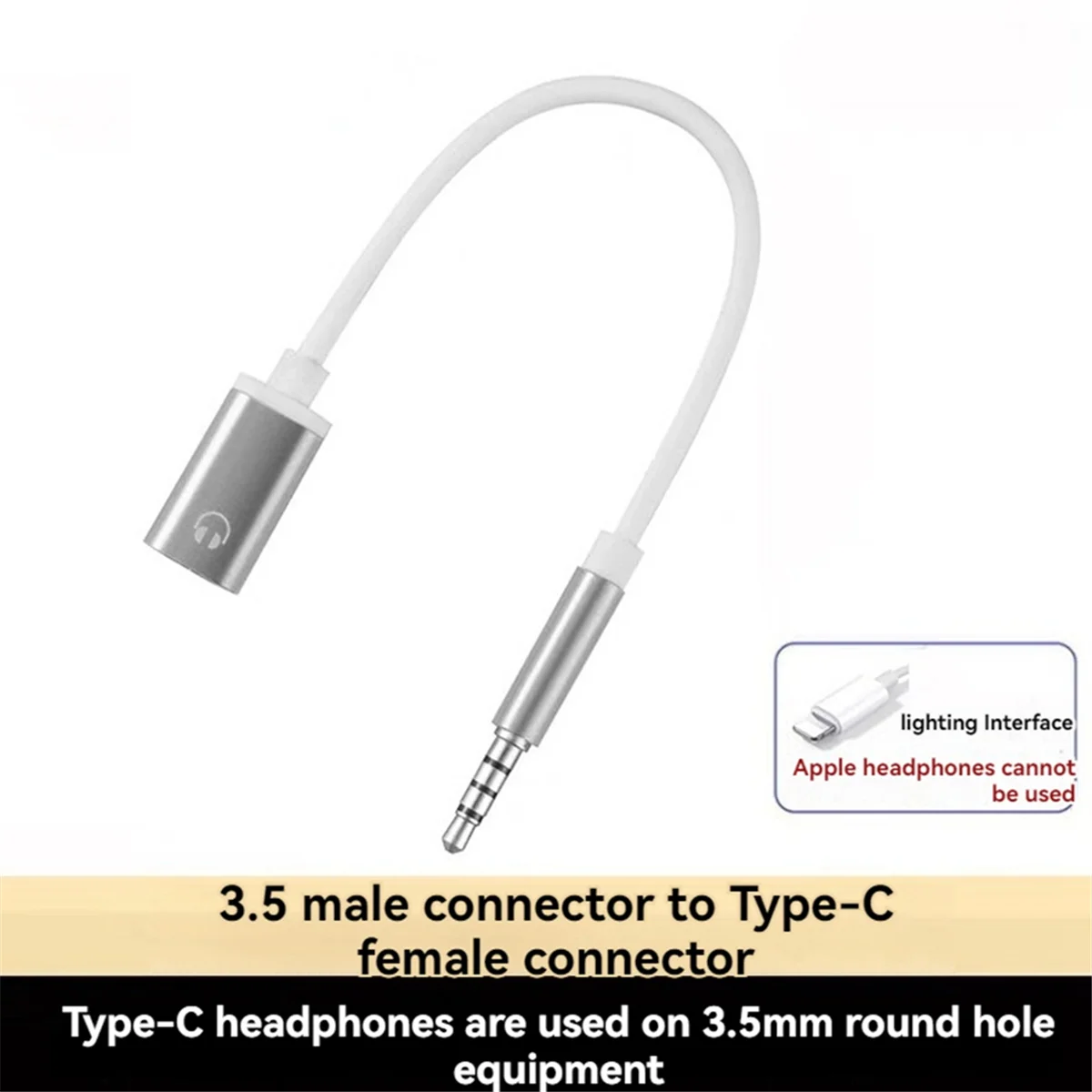 3,5mm Stecker auf Typ C Buchse Audio kabel, analoge Audio buchse Kopfhörer Audio Adapter für MP3-Player, Laptop,Tablet c