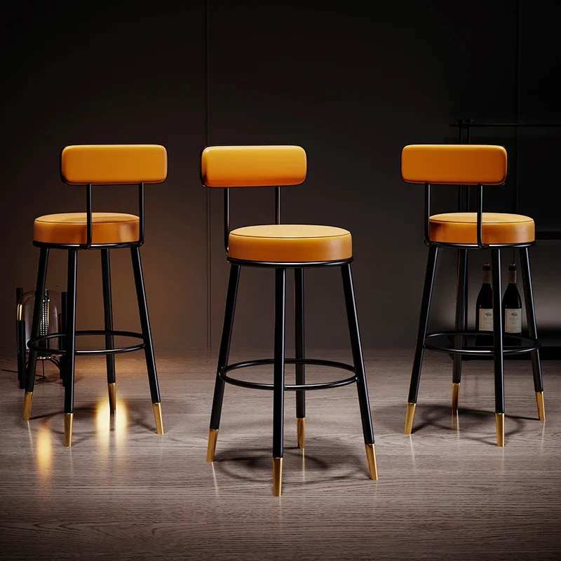 Nordic bar cadeiras para casa, cadeira alta minimalista e moderna com encosto