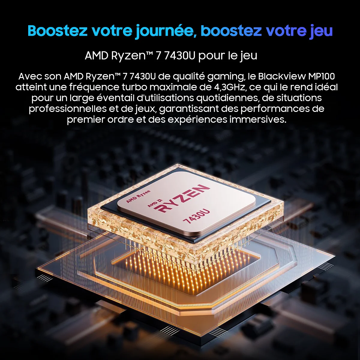 Blackview MP100 Mini-PC AMD R7 5700U 16GB DDR4 512GB/1TB SSD WiFi 6 Windows 11 AMD 8 Kerne 16 Threads Mini Computer PC BT5.2