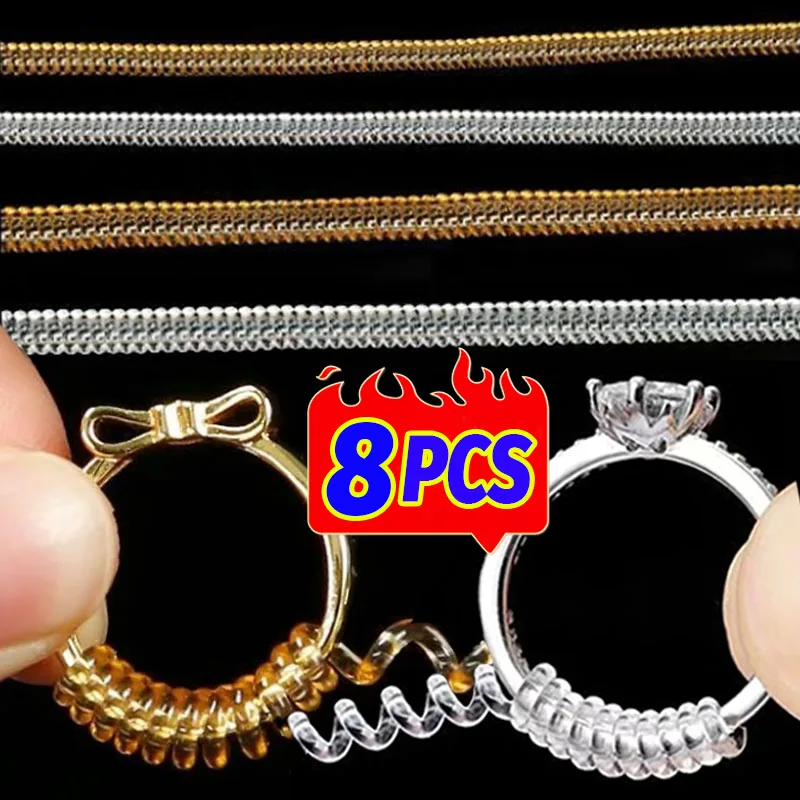 Инструмент для регулировки невидимого кольца, золотое прозрачное круглое кольцо, устройство для регулировки пружины, затяжка, инструменты для изменения размера, защита для ювелирных изделий