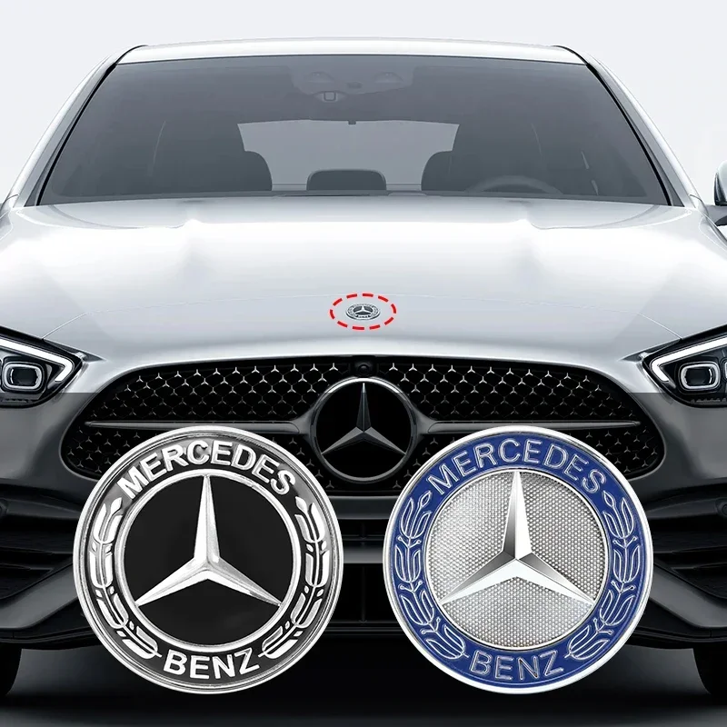 Emblema de capa plana de metal do carro, emblema dianteiro, logotipo adequado para Mercedes Benz AMG W212, W213, W205, W177, W247, W176, CLS, CLA, CLK, CLG, GLS, X253