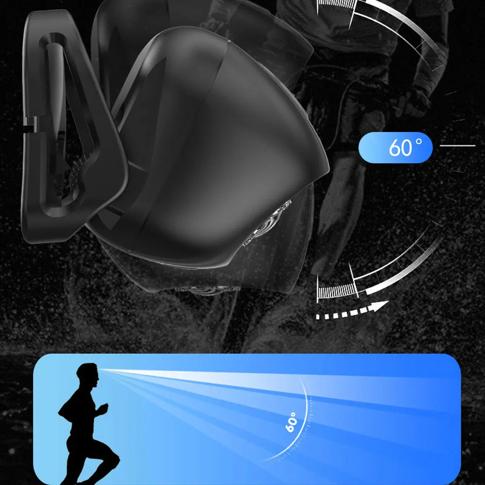 Linterna frontal recargable por USB de 500 lúmenes con Sensor de movimiento LED brillante para correr y pescar linterna frontal con Sensor de luz infrarroja