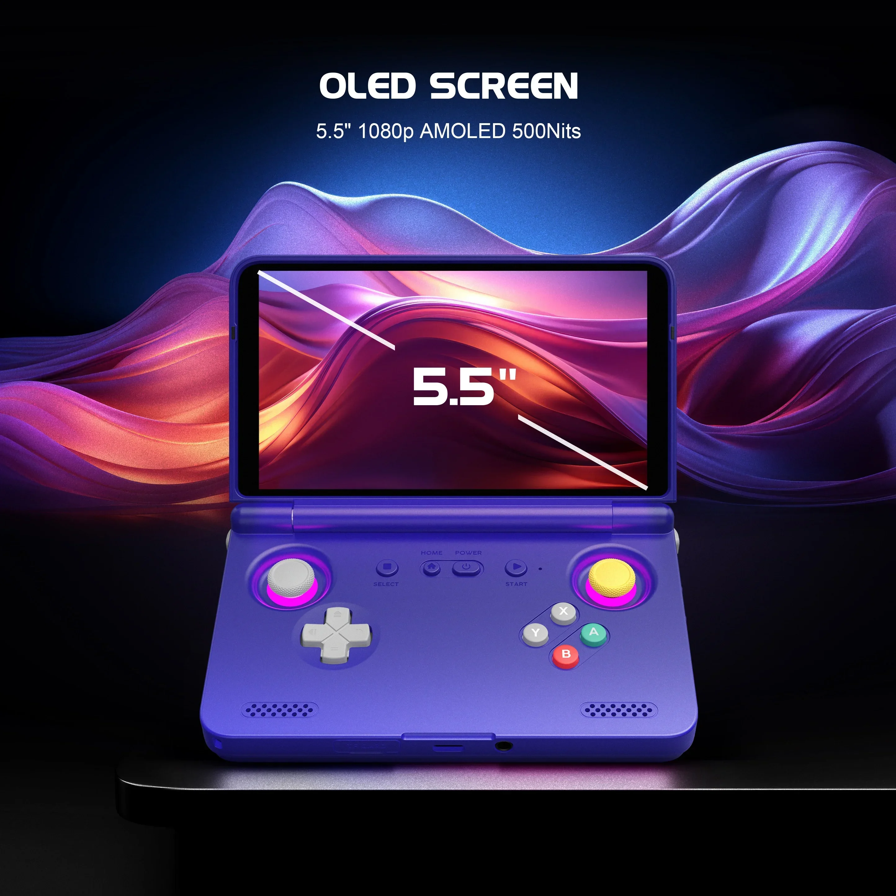 Retroid Pocket Flip2 Console de jeu portable 5.5 ''AMOLED écran sortie vidéo MTK Snapdragon processeur ventilateurs refroidissement charge rapide
