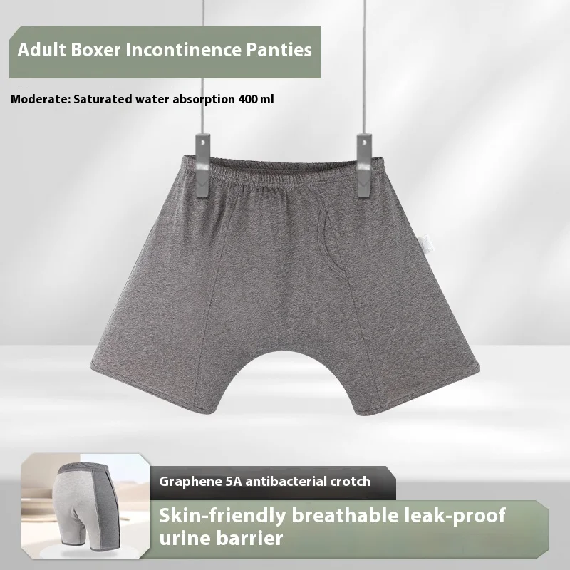 Anti-Leckage-Boxershorts für Herren, wiederverwendbar, saugfähig, Unterwäsche, Harninkontinenz, waschbar, Geruchskontrolle, Windelalternativen für Erwachsene ‌