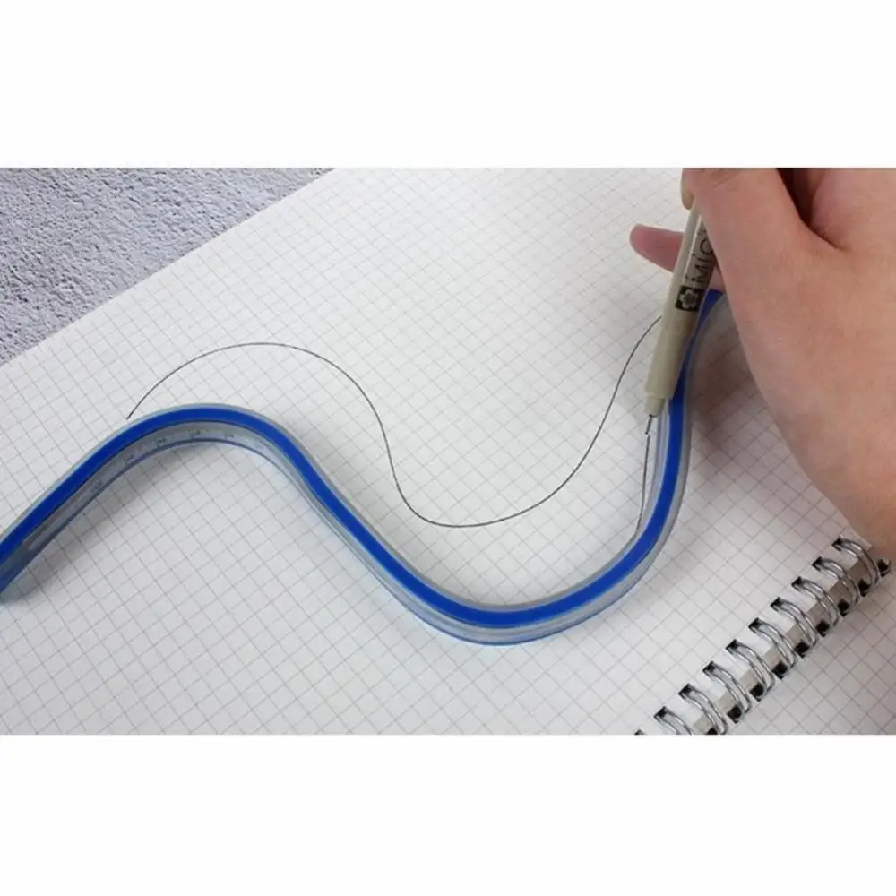 30cm Curved Ruler for Sewing Soft Flexible English and Metric Scale Rule  Engineering Drafting Drawing Tool Sewing Accessories