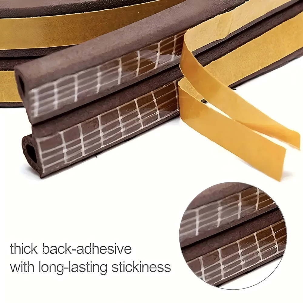 5 M/10 M DIEP รูปร่างหน้าต่างซีล Strip 4 สี Self-กาวยาง WEATHER Stripping ประตู Windproof ฉนวนกันความร้อนเทป
