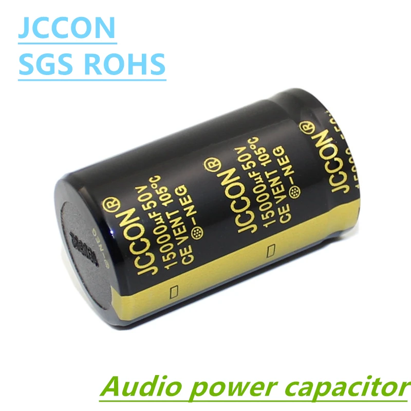 1 Uds JCCON condensador electrolítico de Audio 50V 6800UF 4700UF 10000UF 15000UF 22000UF para amplificador Hifi alta frecuencia baja ESR