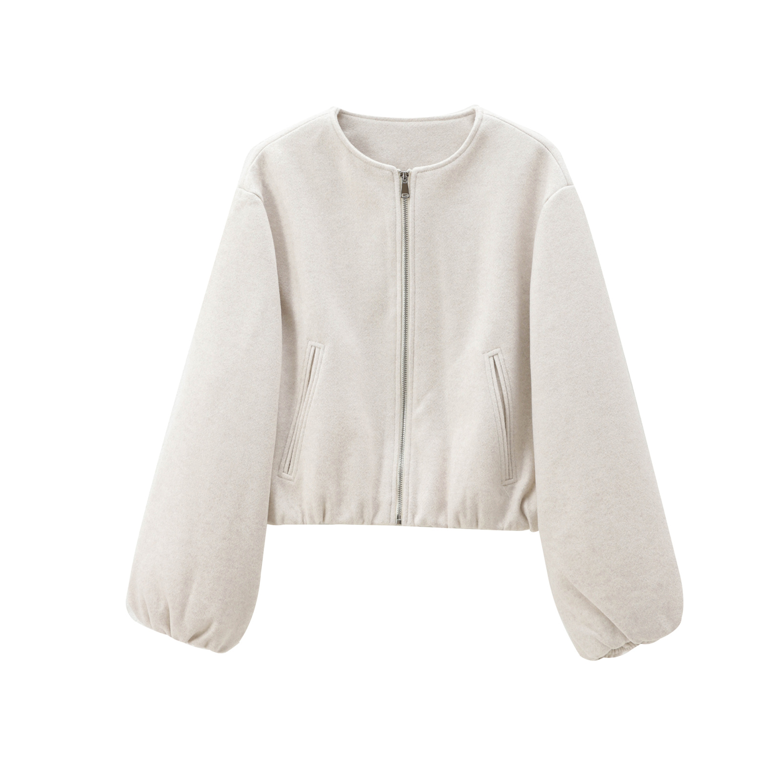 TRAF – blouson bombardier rouge à fermeture éclair pour femme, court et doux, à manches longues, de sport, nouvelle collection 2024, vêtements d'extérieur