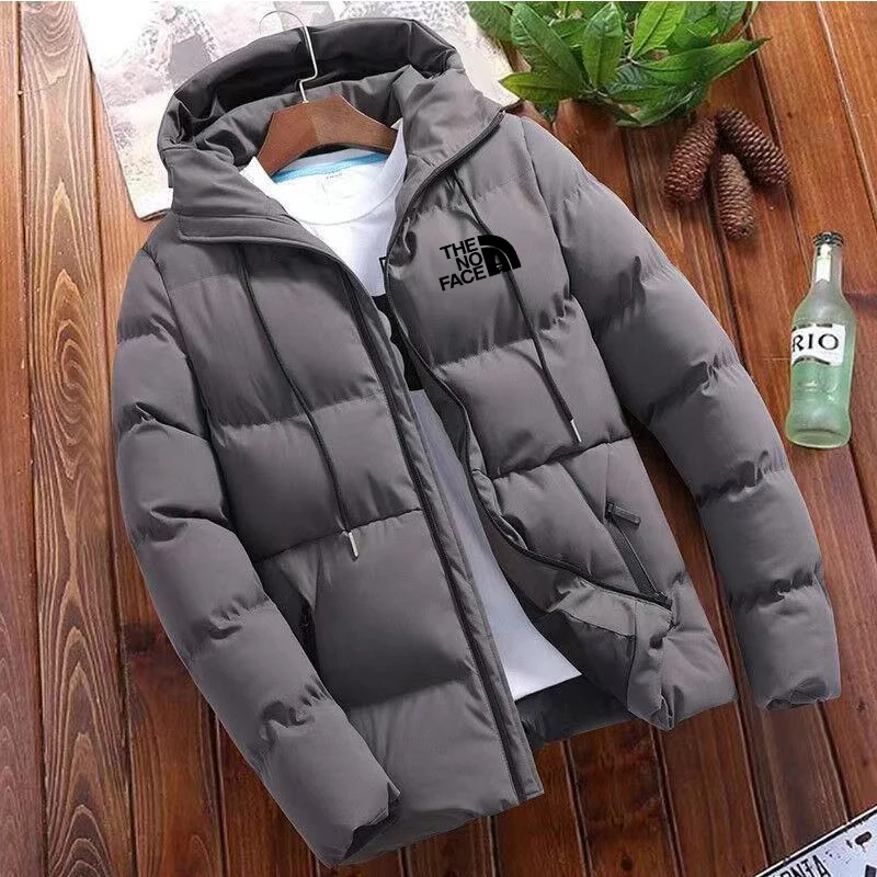 2024 nova jaqueta masculina de inverno com chapéu inverno moda popular confortável jaqueta leve casual jaqueta quente XS-4XL