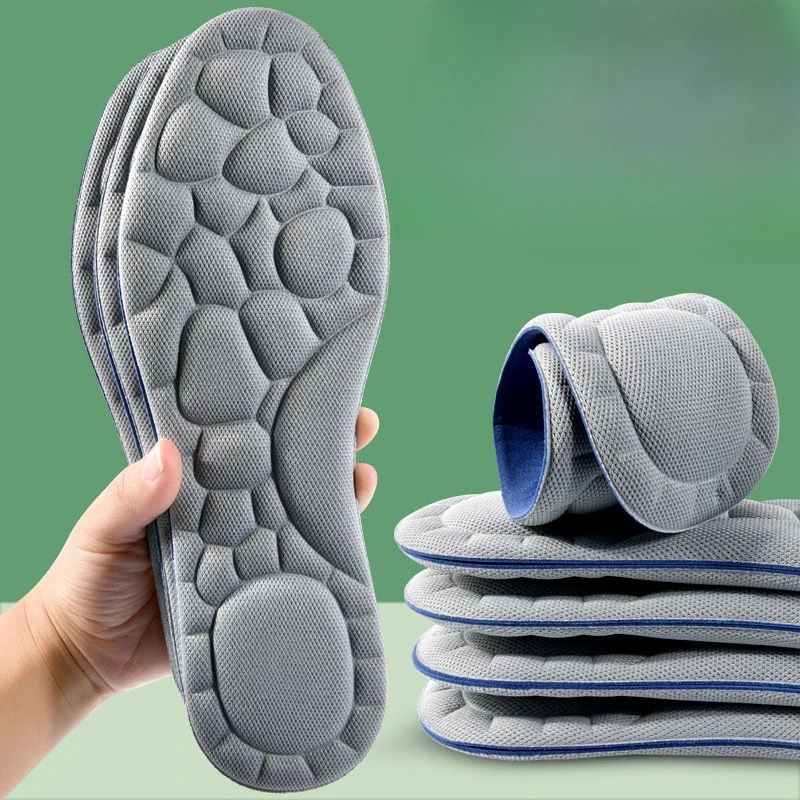 Semelles intérieures de Massage 5D unisexes, chaussures de sport Super douces, paniers de course, semelle de chaussure, Support de voûte plantaire, Inserts orthopédiques