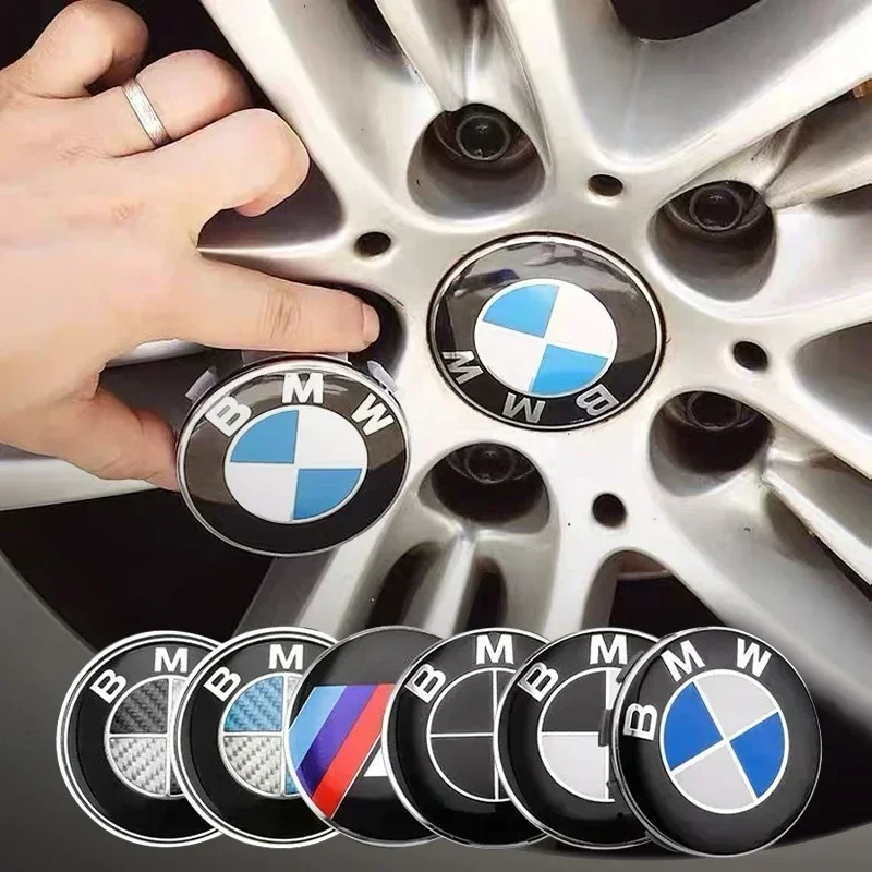 4 peças 68mm 56mm acessórios de modificação da tampa central do cubo da roda do carro, adequados para bmw e36 e39 e46f30 g20 g21 g30e60 e90 e90 f10