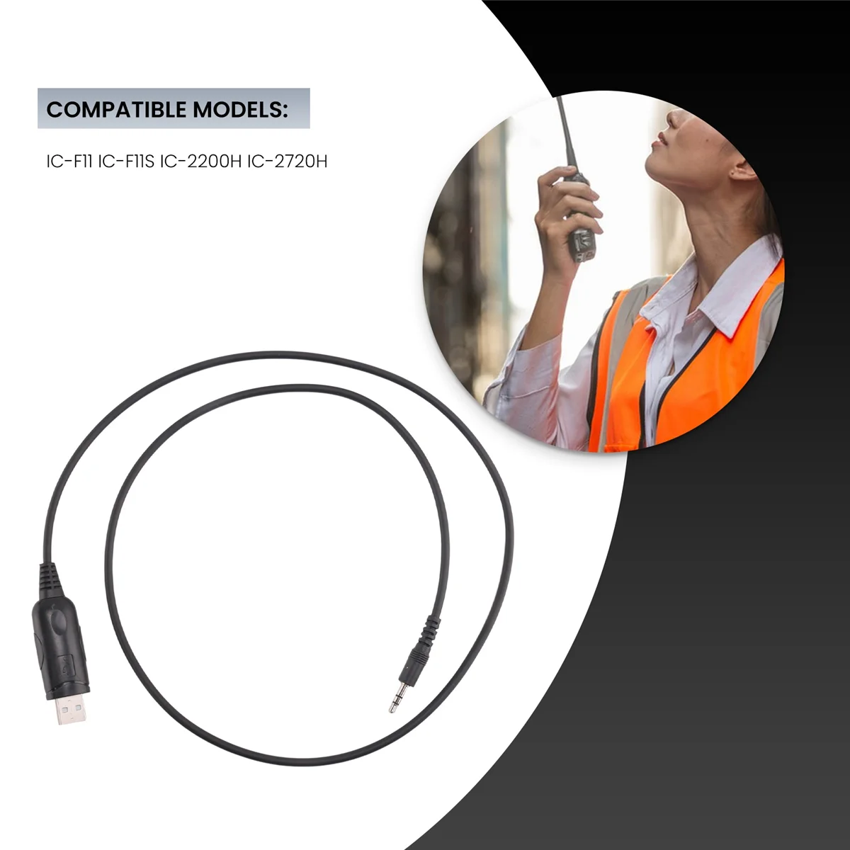 3.5mm USB Programming Cable OPC-478U ICOM IC-F11 IC-F11S IC-2200H IC-2720H