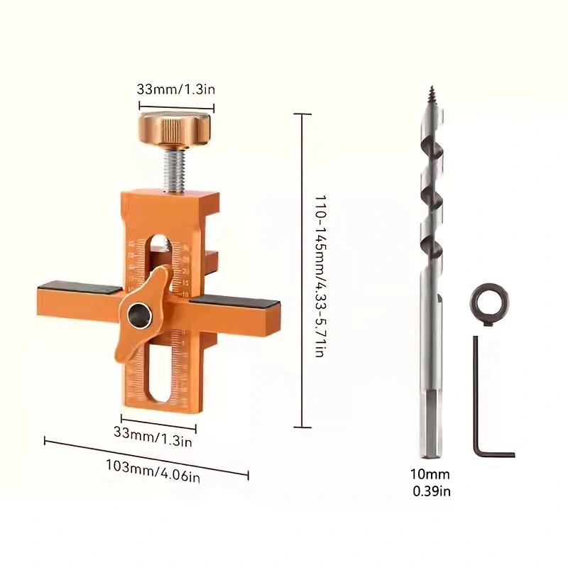 Wardrobe Cabinet Door Panel and Rebounder Punched Mounting Jig Woodworking 10mm Doweling Drilling Guide Locator Installing Clip