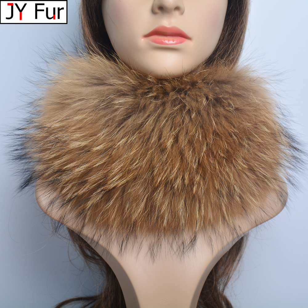 Calentador de cuello de piel de zorro para invierno, diadema esponjosa Natural tejida de alta calidad, bufanda con anillo a la moda, bufandas con anillo de piel de zorro auténtica para mujer