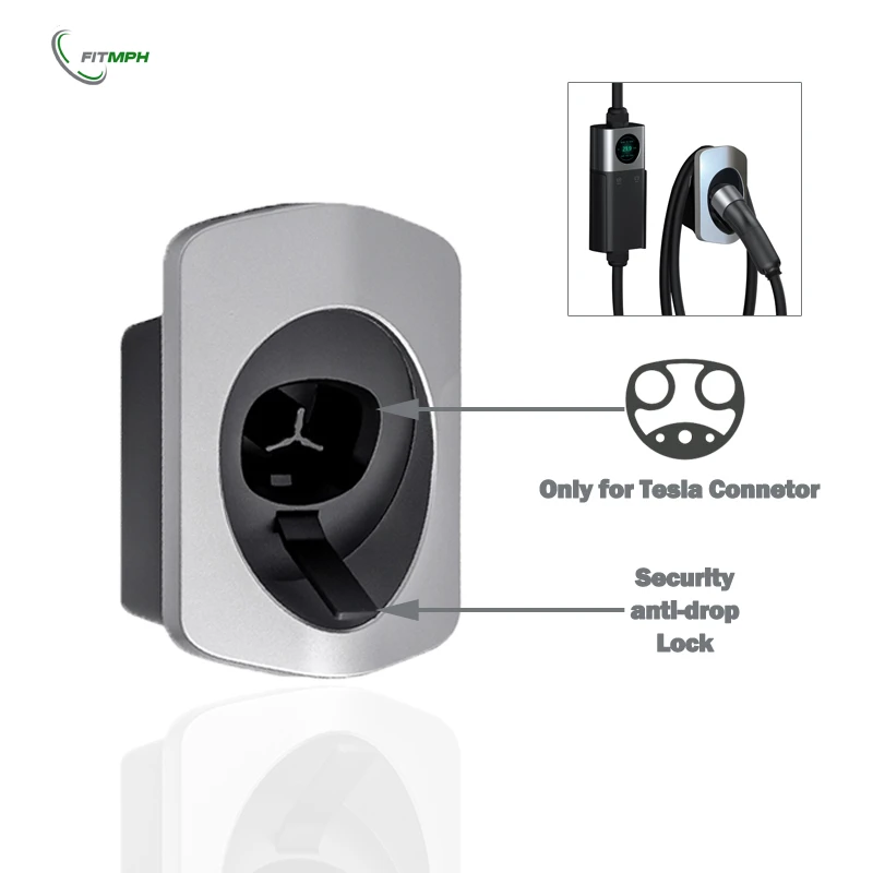FITMPH-soporte para cargador EV Tesla de EE. UU., organizador de cables con caja de pared, solo para los propietarios de Tesla de EE. UU.