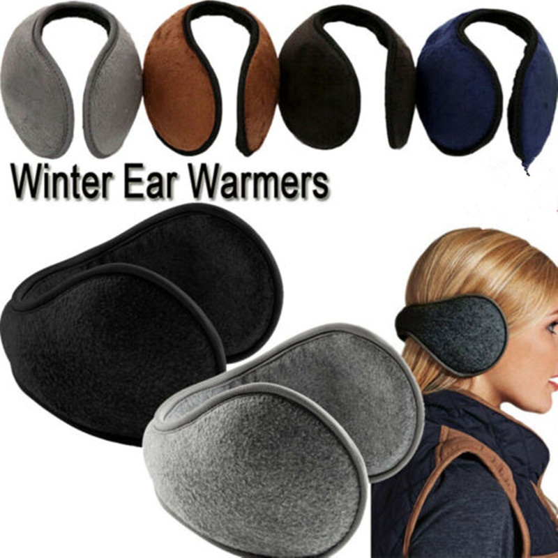 Orejeras de invierno para hombre y mujer, Protector cálido para las orejas, orejeras de lana cálidas de felpa gruesas para invierno, calentador para ciclismo al aire libre, orejeras suaves