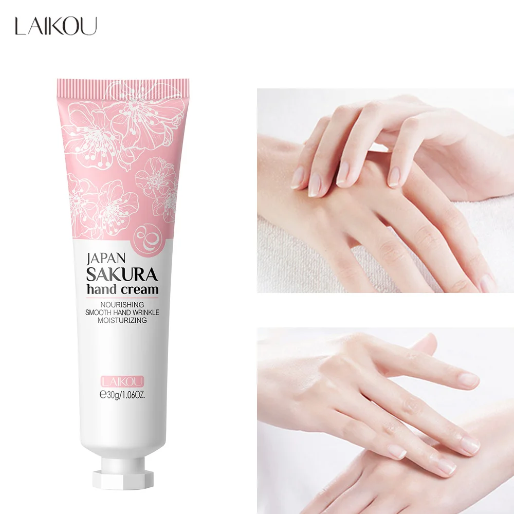 Laikou sakura creme para as mãos, clareamento, remoção de rugas, anti-rachadura, hidratante, linhas finas, coreia, cuidados com a pele, saúde, beleza 30g