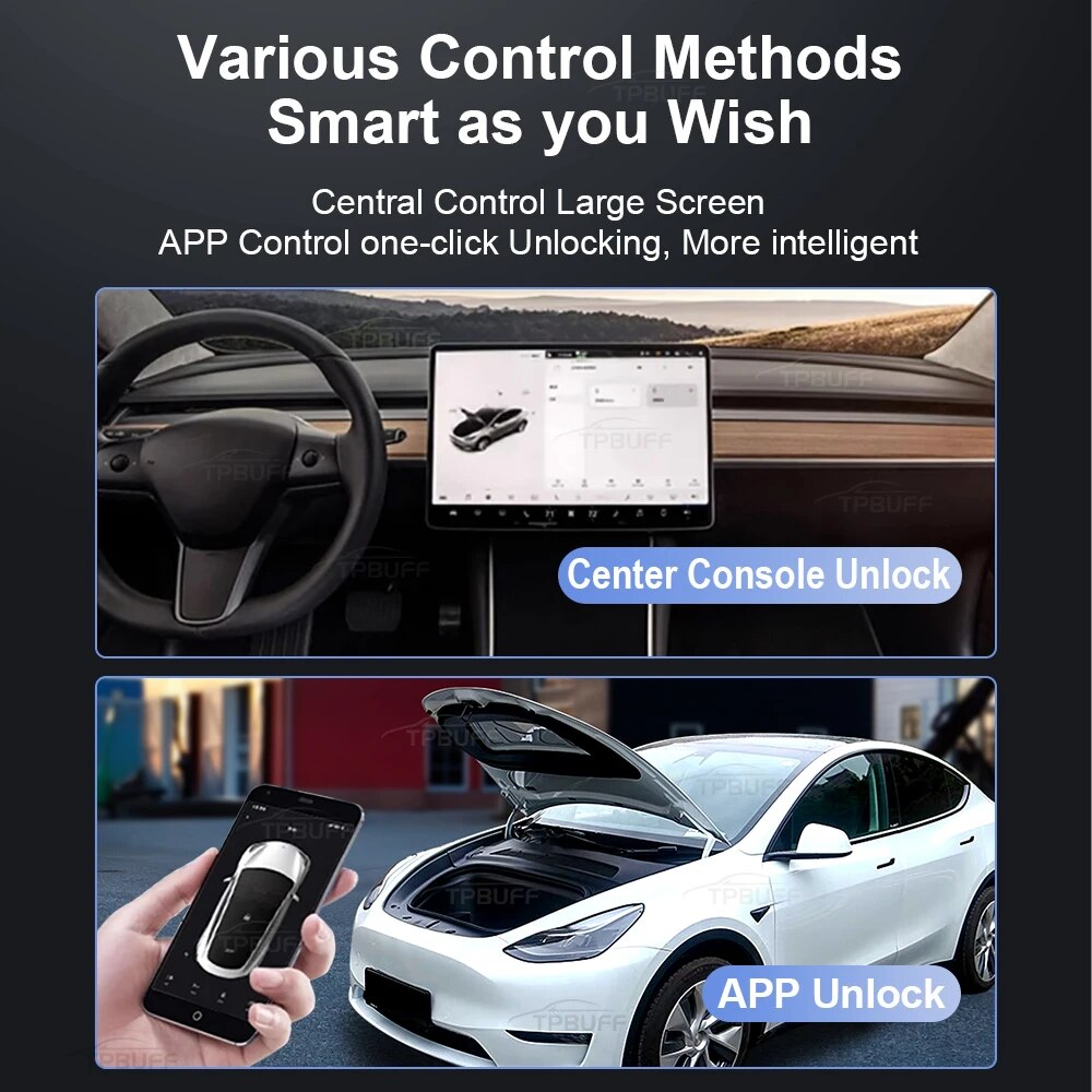 For Tesla Model Y Car Frunk Soft Closing Lock Front Trunk Auto Close Electric Cover Automatic Lock Closer 2021 2022 2023 2024