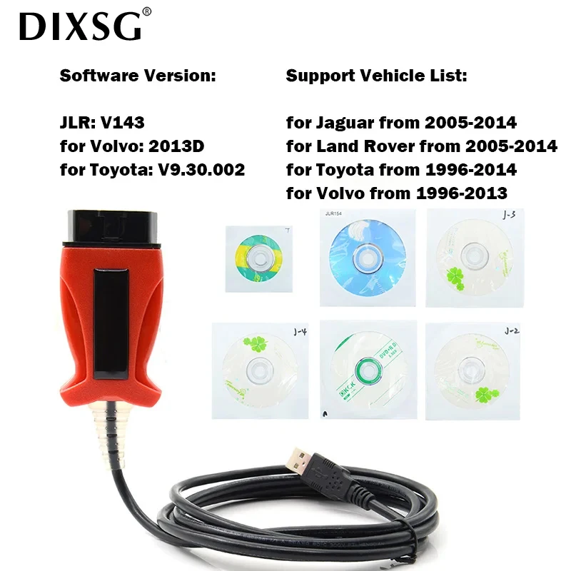 JLR V15 V143 SDD Mangoose 2013D VIDA Diagnostic tools for Volvo Vida and For TOYOTA TIS Techstream V9.30.002 3 In 1 OBD2 Scanner