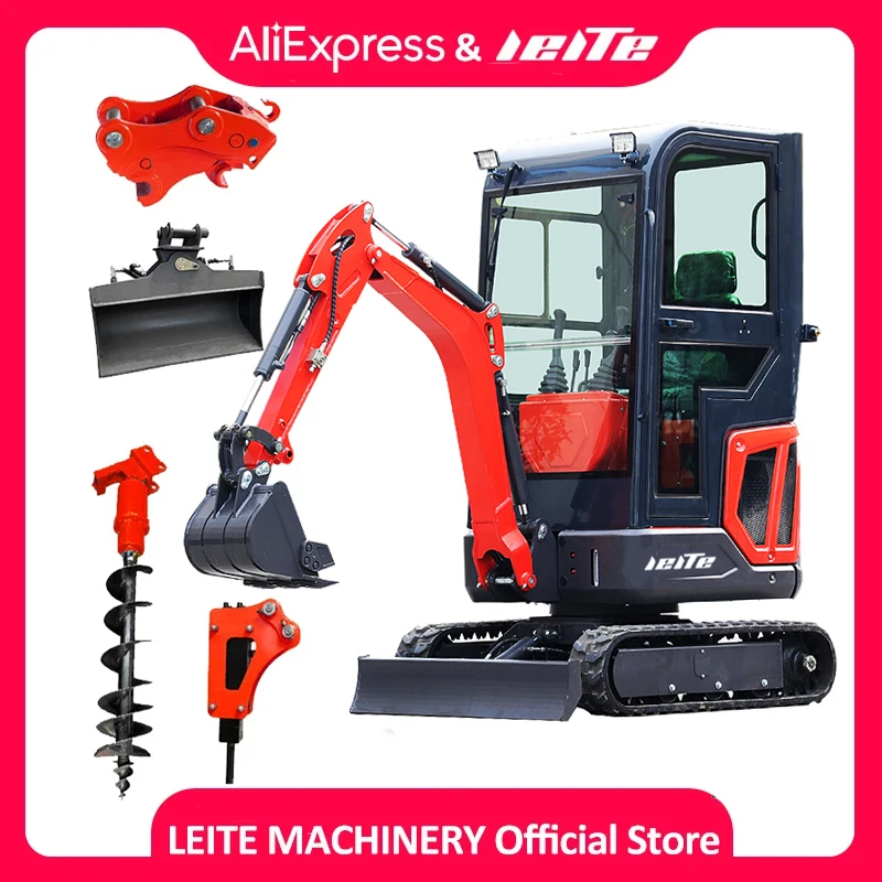 Diesel Engine Mini Digger Small Excavator Hydraulic Mini Compact 2.5 Ton Excavator With Crawler Rubber Chassis Customization