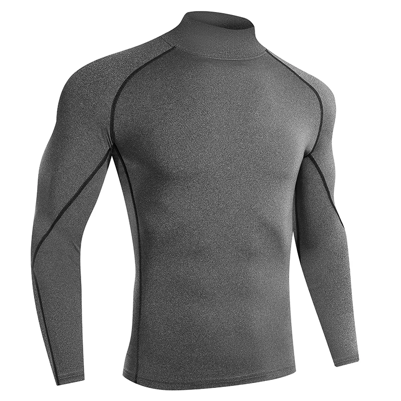 ผู้ชายวิ่ง T เสื้อด่วนแห้งเพาะกายเสื้อกีฬาแขนยาว TOP ฟิตเนสแน่น Rashguard GYM เสื้อยืดผู้ชาย