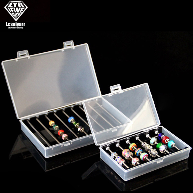 Acrylic Pandora Box Charm Beads Bracelet Ring Holder Jewellery Organizer JewelryTray Diy Finding Display Stand Storage Case Rack