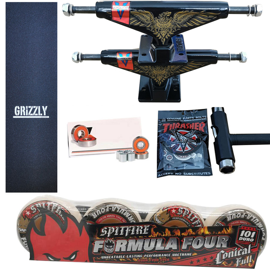 Spitfire Rad geschmiedete 5,25 Zoll VENTURE Skateboard Trucks gute Qualität Pro Chromstahllager Griffband Skateboards