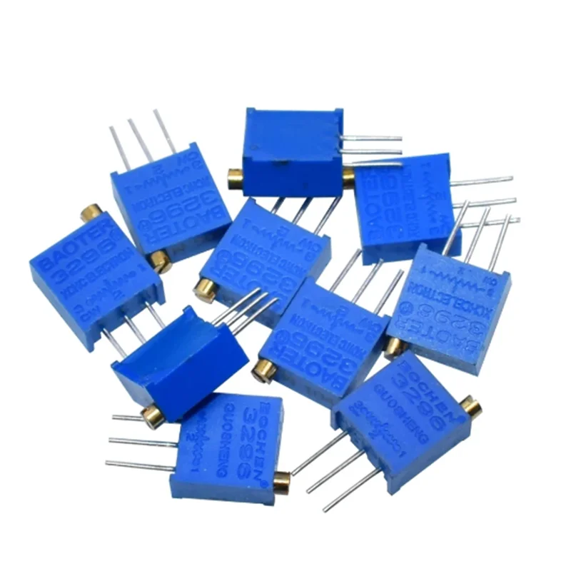 3296W 50R 100R 200R 1K 2K 5K 10K 20K 50K 100K 200K 500K 1M ohm Multiturn Trimmer Potentiometer High Precision Variable Resistor