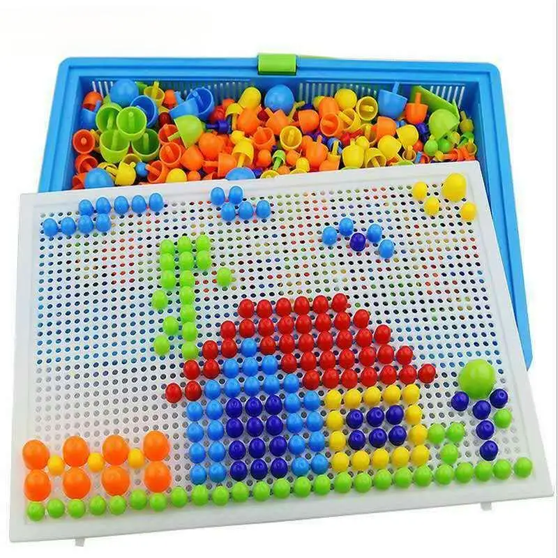 296pcs 3D Puzzle Educational STEM Toys, Mushroom Grain Design Boxed Building Board Games for Kids Learning Activities​