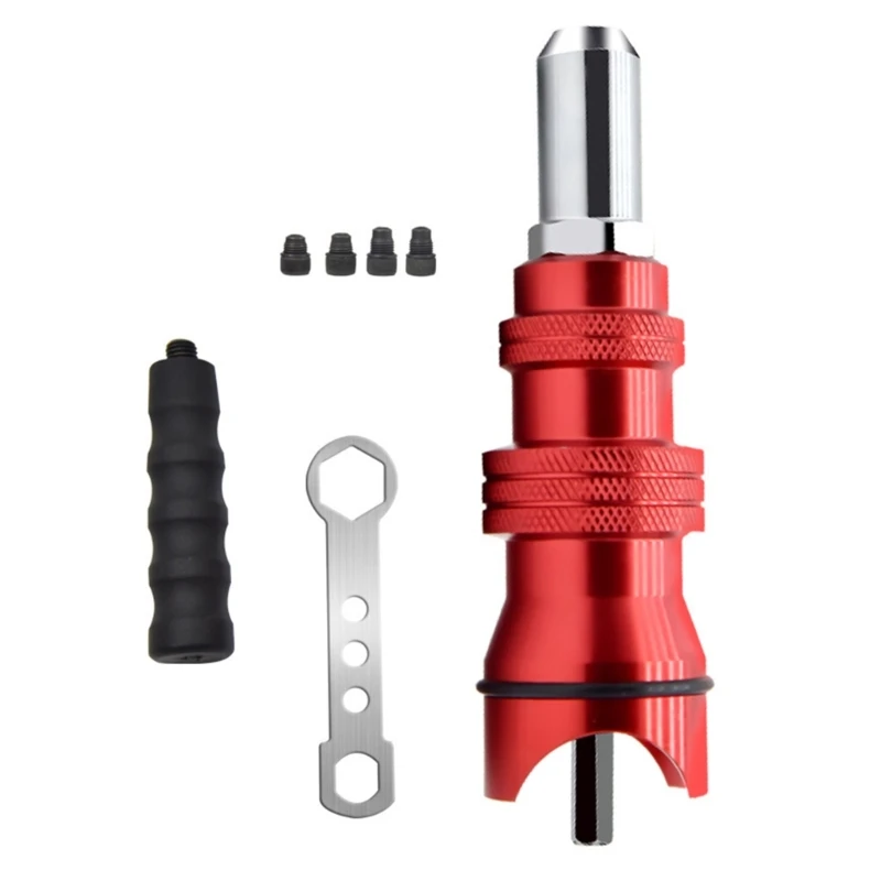 Đinh Tán Hạt Đầu Khoan Bộ Súng Đinh Tán Dụng Cụ Không Khí Riveter Không Dây Adapter Điện Thả Vận Chuyển