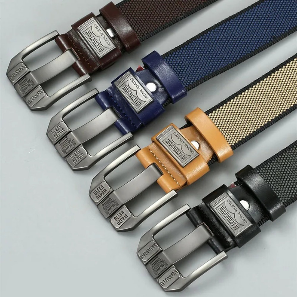Men's Pin Buckle Youth Overalls Canvas Waistband Belt Casual Retro Decorative Belt Fashion High Quality Webbing Belt c032