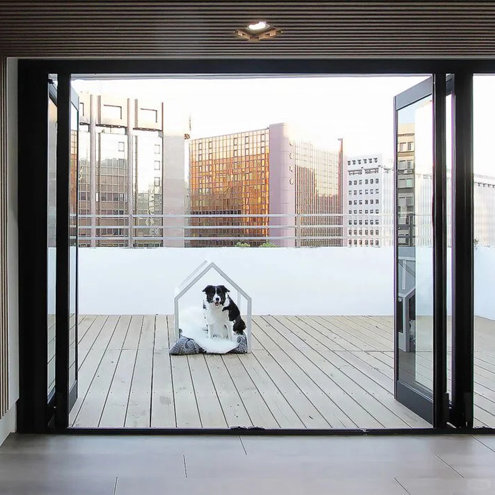 Sixinalu Accordion Front Doors Folding Exterior Interior Aluminum Sliding Double Glass Garden Door Home Decor Custom Panel