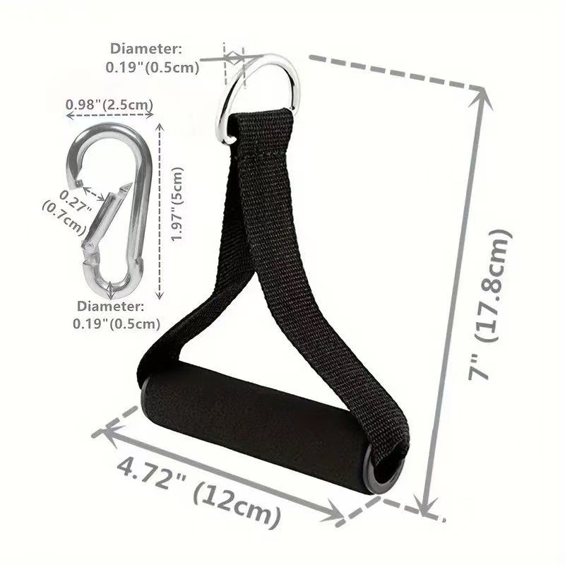 1 Pair Pull Rope Grip Fitness Handles - Exercise Band Handles for Yoga Hammock & Resistance Bands Training