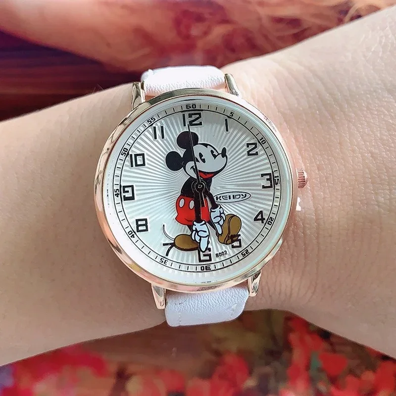 Relojes de lujo para mujer, reloj de cuarzo con dibujos animados de Mickey, reloj de pulsera para mujer y niña, reloj de vestir para mujer, reloj Simple para mujer