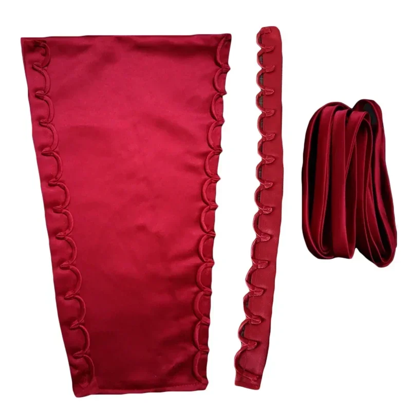 Kits de corsé de satén de Color personalizado, reemplazo de cremallera, vestido de novia, correas de encaje en la espalda, accesorios de vestido de novia artesanales Diy con cordones