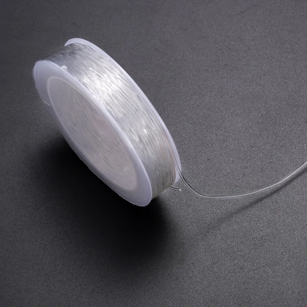 0.5-1.0 มม.สายไฟประดับด้วยลูกปัดด้ายยืด String Fiber Crafting Line สําหรับเครื่องประดับ DIY ลูกปัด Pony สร้อยข้อมือลูกปัด
