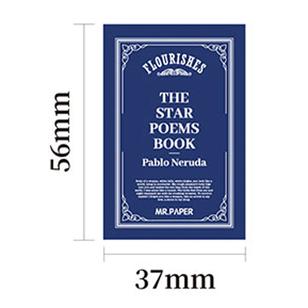 Mr. Paper 복고풍 영어 시 테마 자료 도서 유명한 시 원고 핸드북 기본 콜라주 카드지 8 스타일