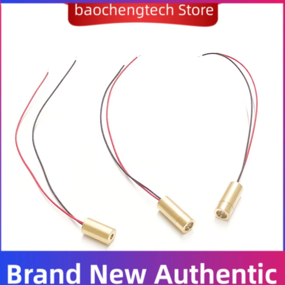 5 10 pcs 9mm Laser point head 650nm 5mW 3v 5v  ordinary Laser Cross Diode Module Red Copper Head